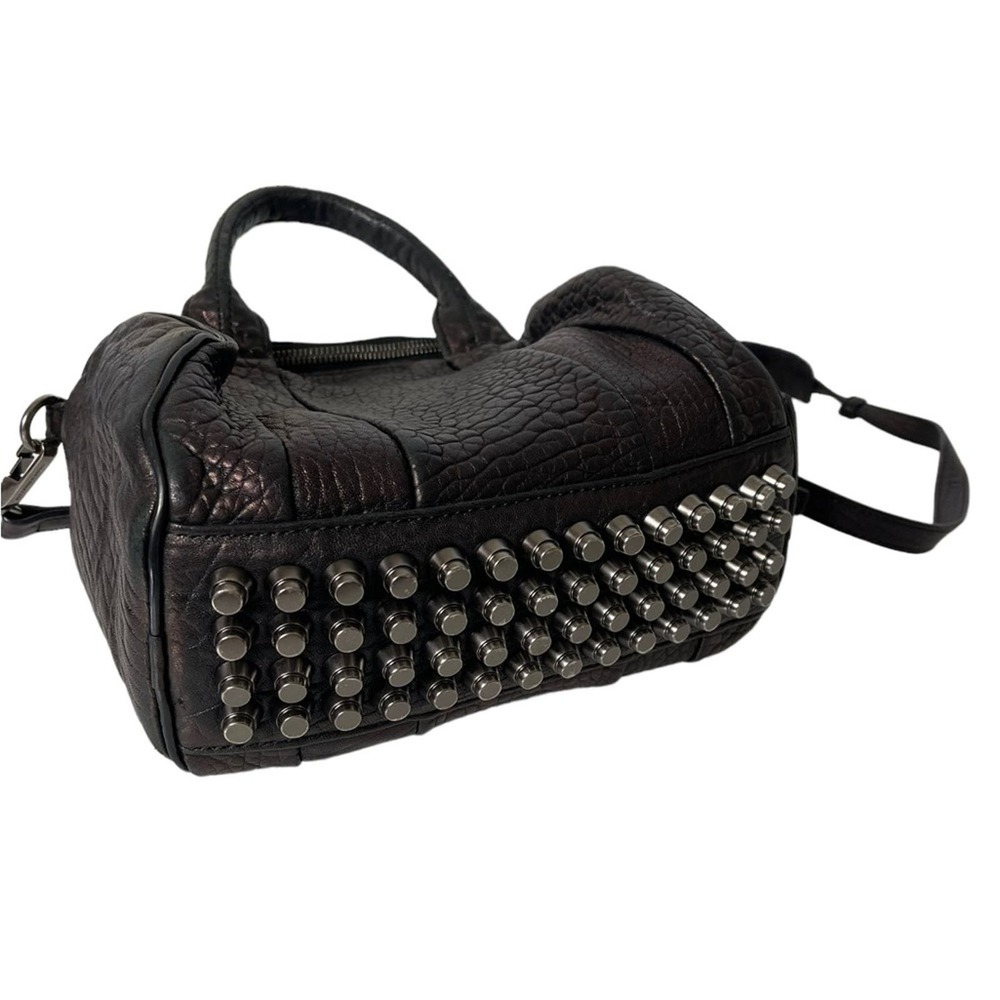 ALEXANDER WANG Pebbled Lambskin Rockie Duffel in Black  and Nickel hardware - Picture 6 of 15